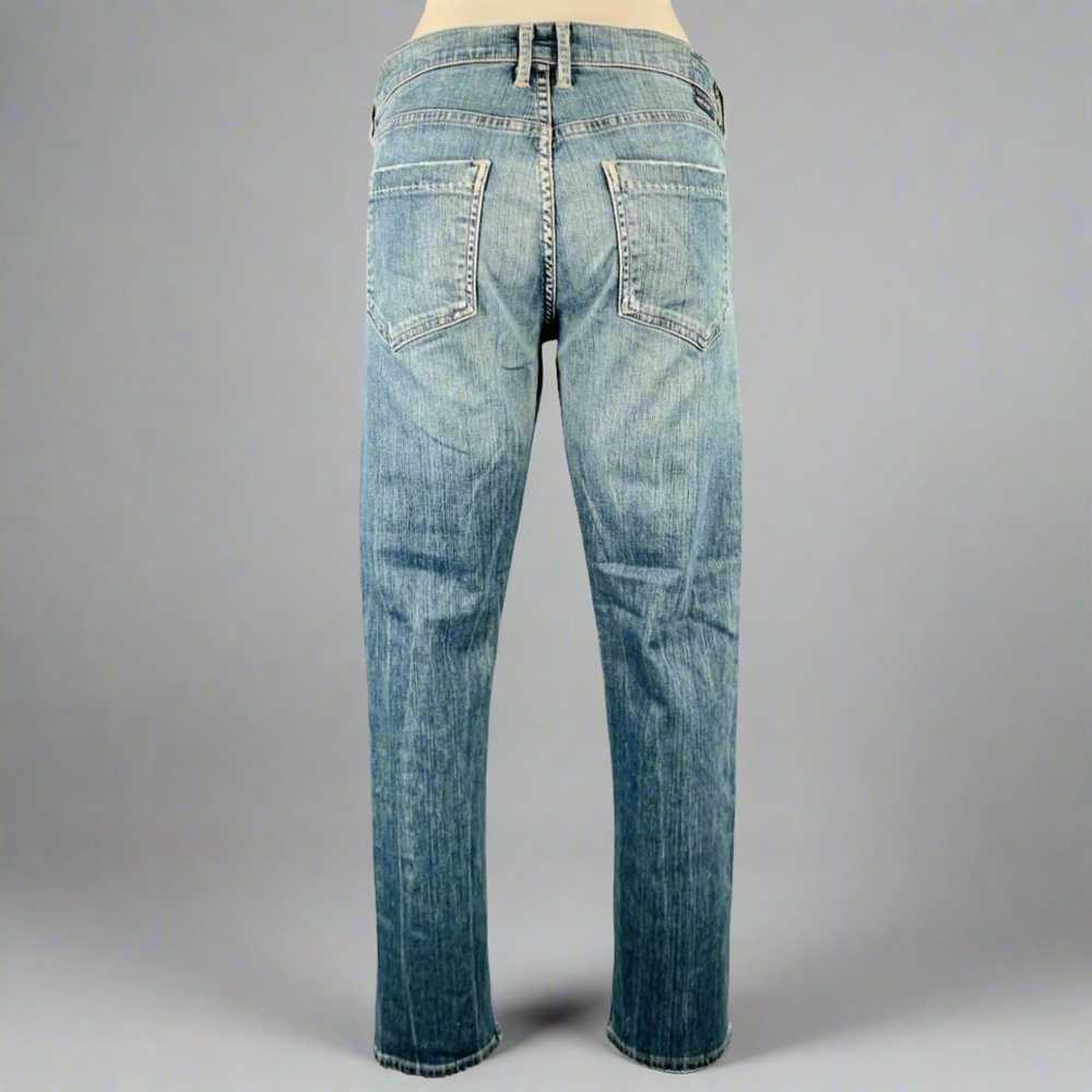 Goldsign Blue Cotton Blend Distressed Jeans - image 3