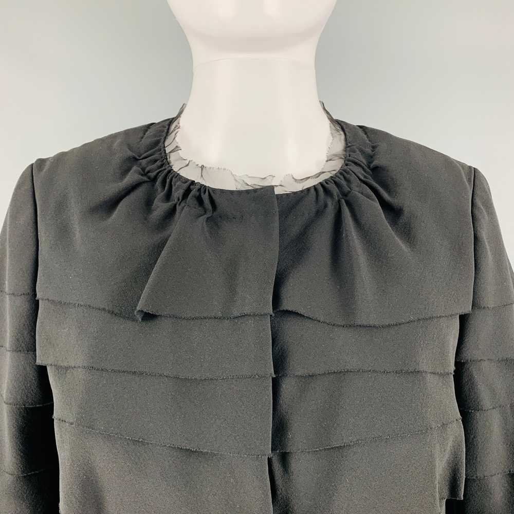 Nina Ricci NINA RICCI Size 6 Black Silk Layered B… - image 2