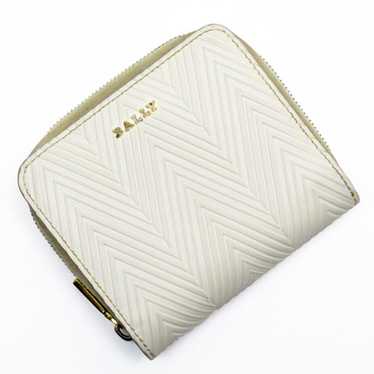 Bally BALLY bi-fold wallet leather white men's wo… - image 1