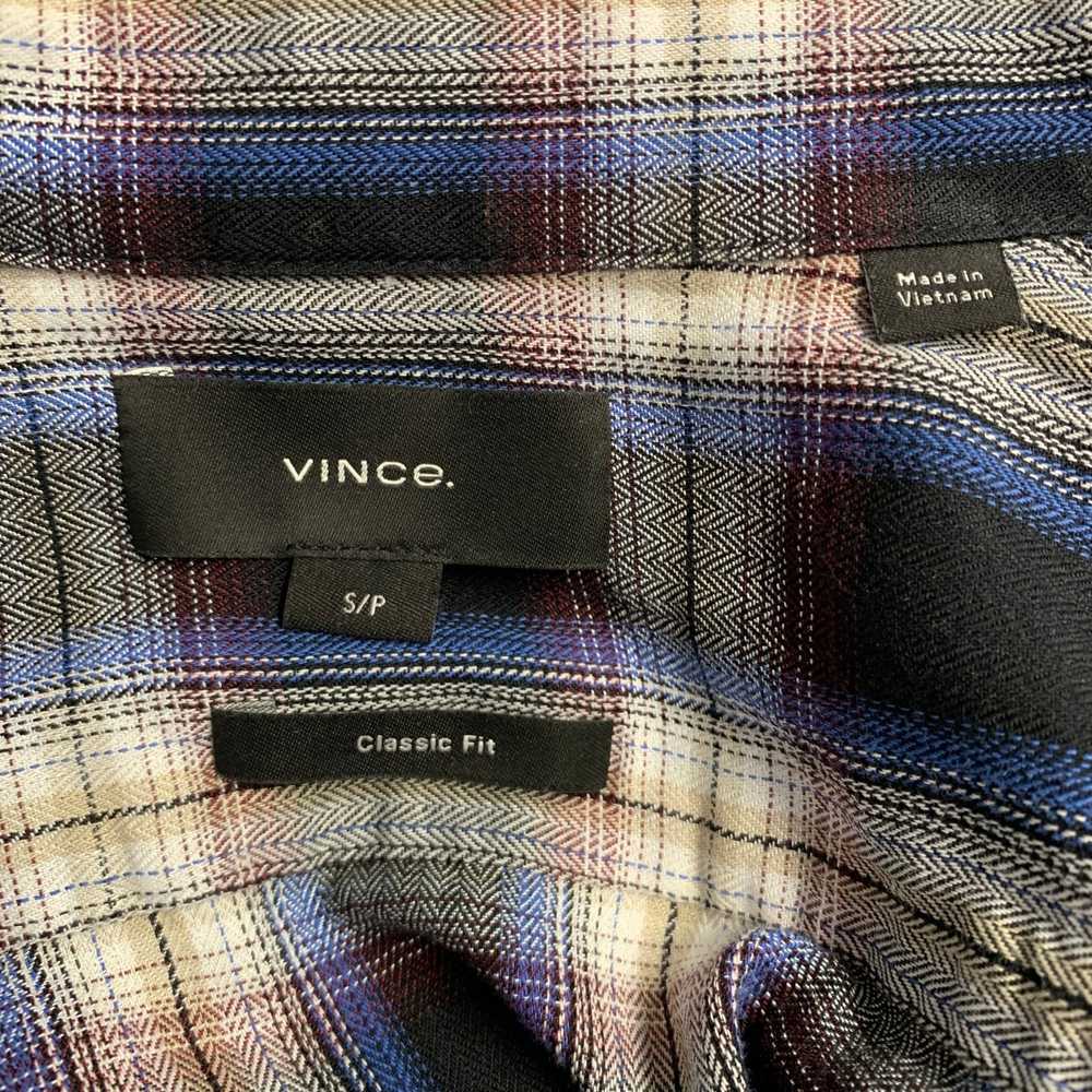 Vince VINCE Black Red Plaid Cotton Blend pread Co… - image 5