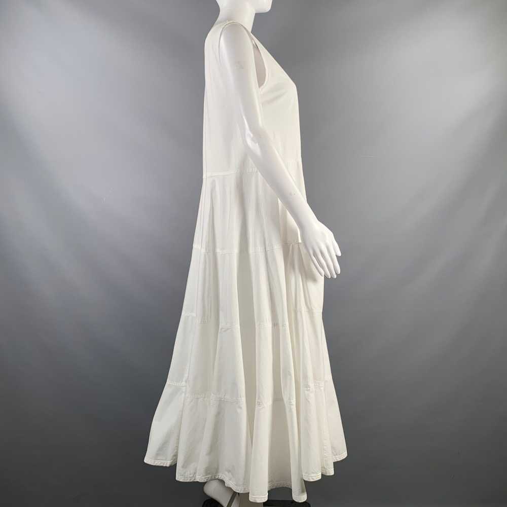 Designer E'NA CINQUE White Cotton Sleeveless idi … - image 2