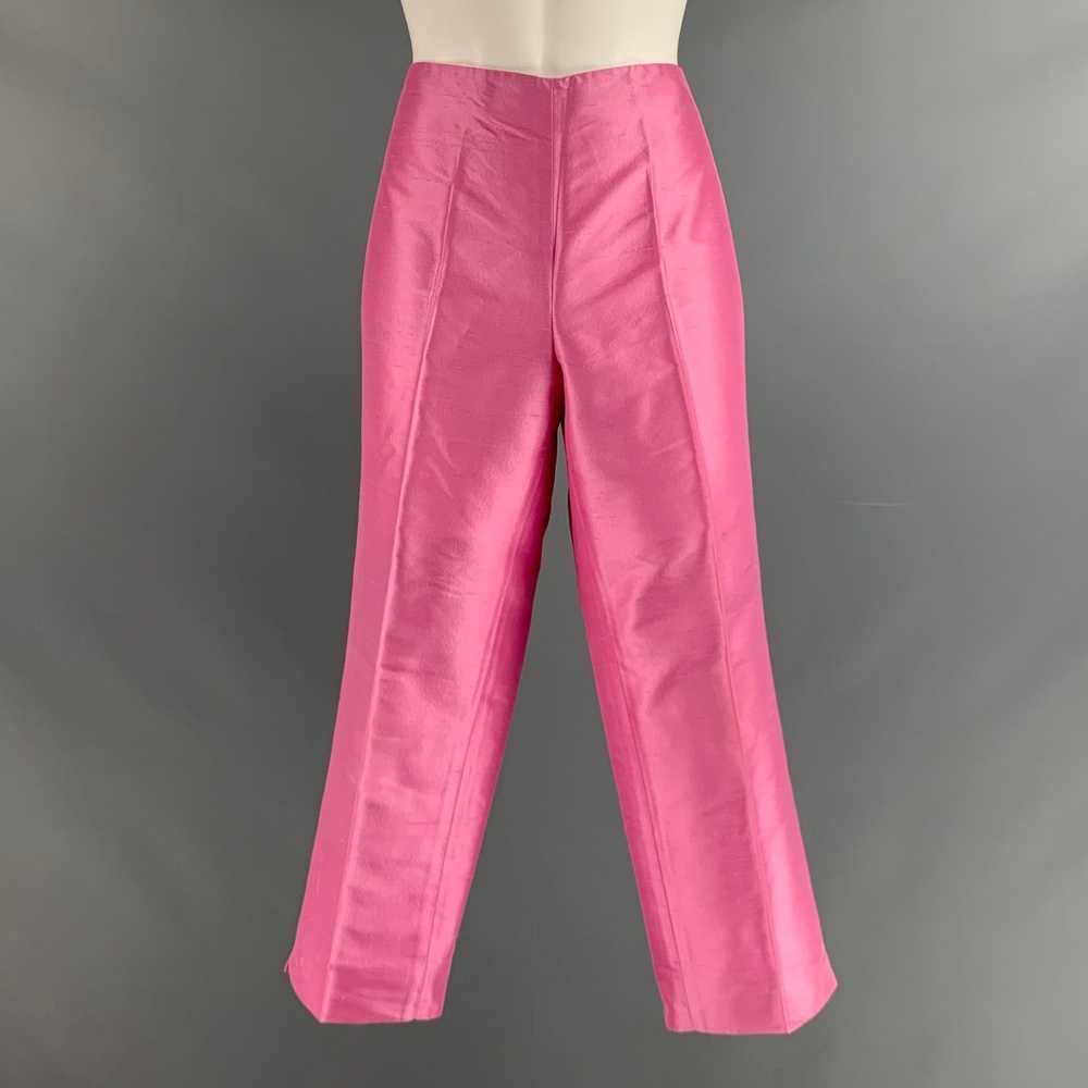 Ralph Lauren RALPH LAUREN Size 10 Pink Silk Cropp… - image 1