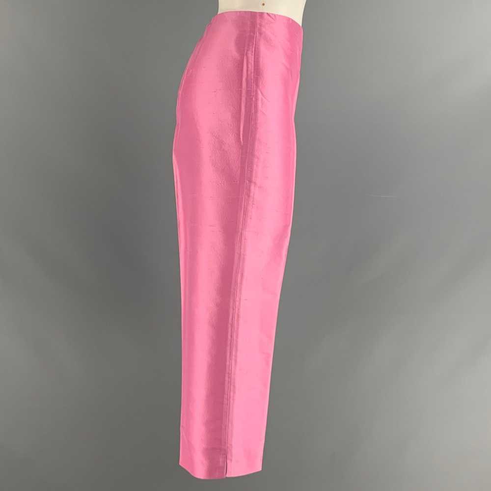 Ralph Lauren RALPH LAUREN Size 10 Pink Silk Cropp… - image 2