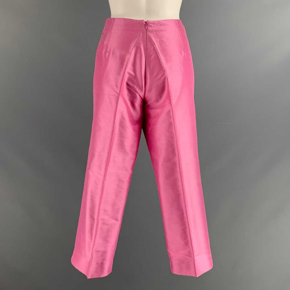 Ralph Lauren RALPH LAUREN Size 10 Pink Silk Cropp… - image 3