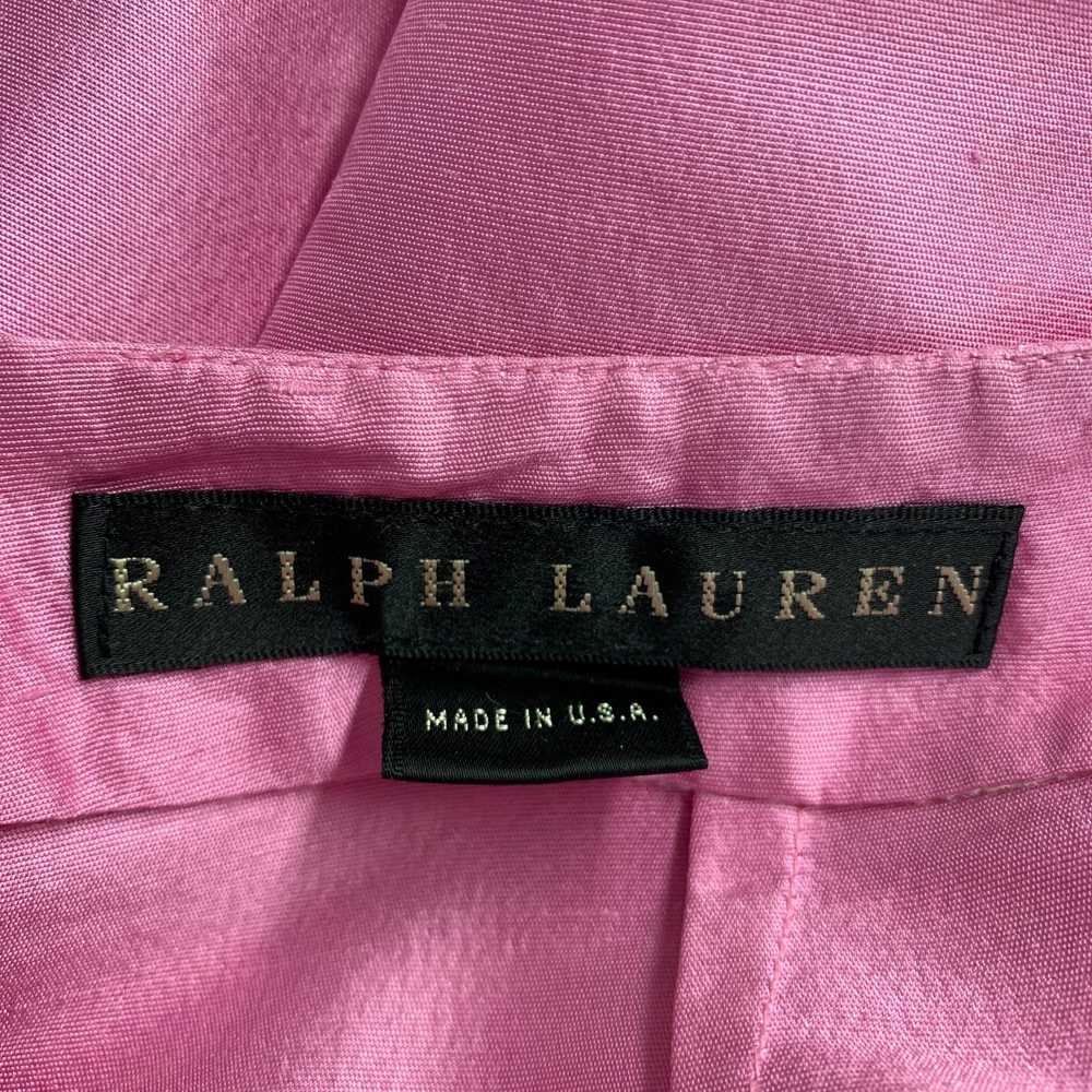 Ralph Lauren RALPH LAUREN Size 10 Pink Silk Cropp… - image 4