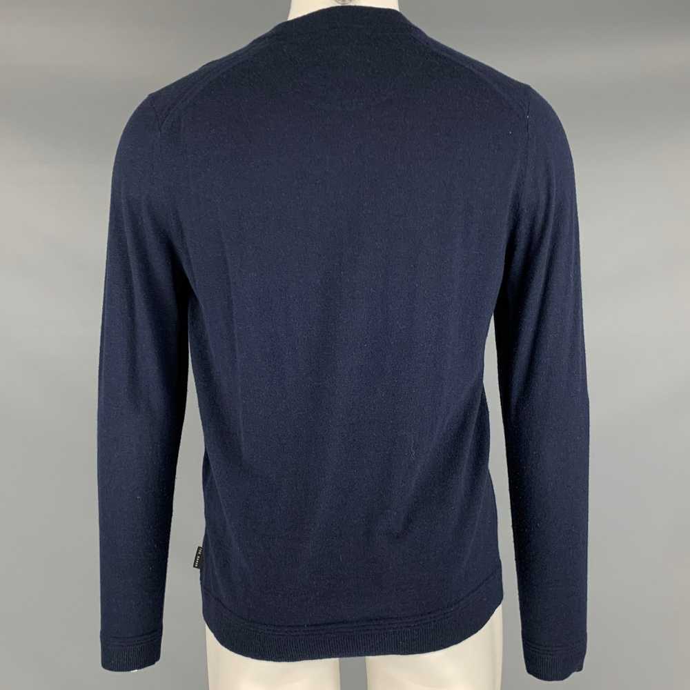 Ted Baker TED BAKER Navy Knit Wool Blend V-Neck P… - image 3