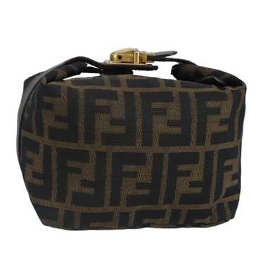 Fendi Brown Canvas Clutch Bag (Pre-Owned)