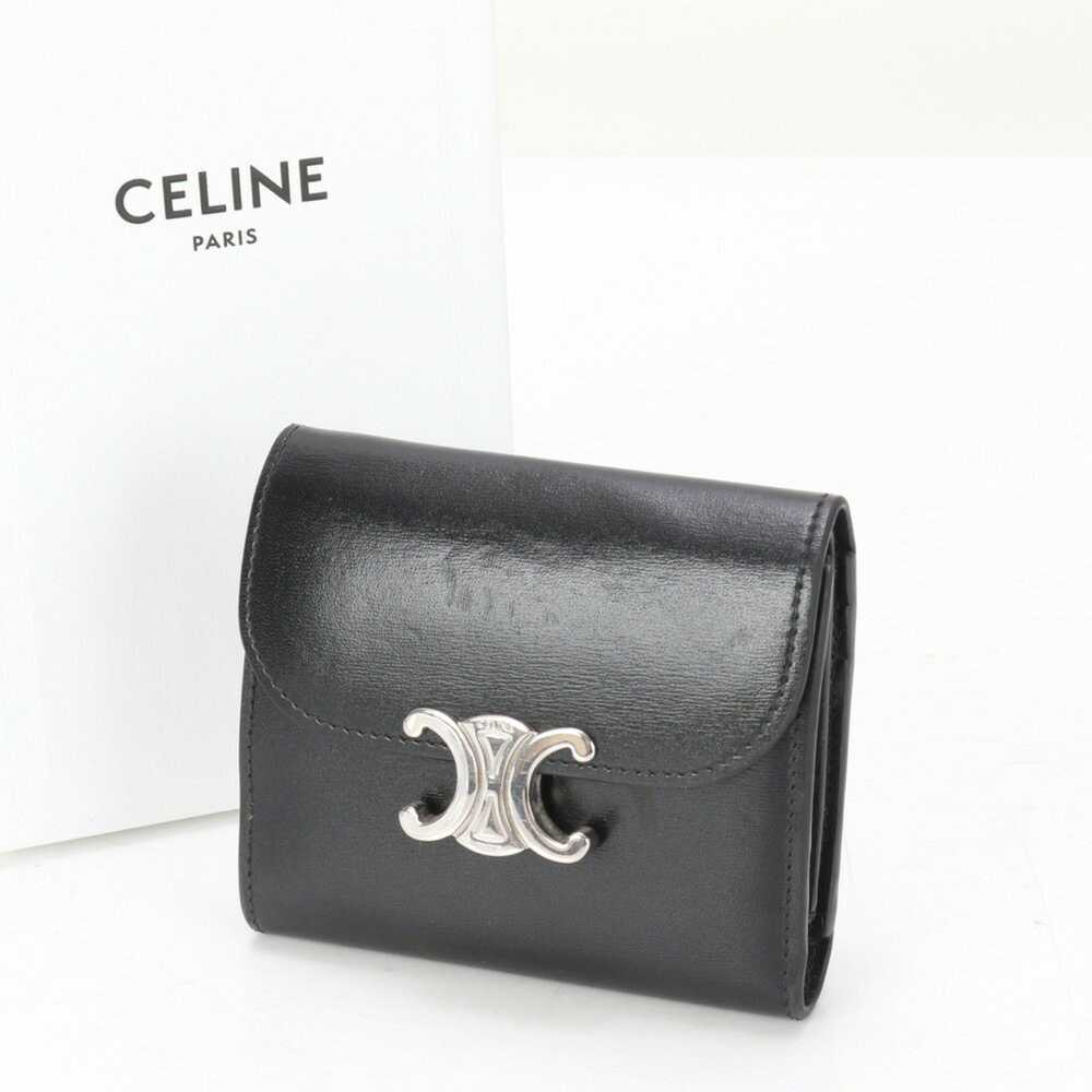 Celine Celine Small Flap Wallet Triomphe Leather … - image 2