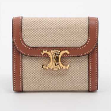 Celine Celine Triomphe Small Flap Wallet Leather … - image 1