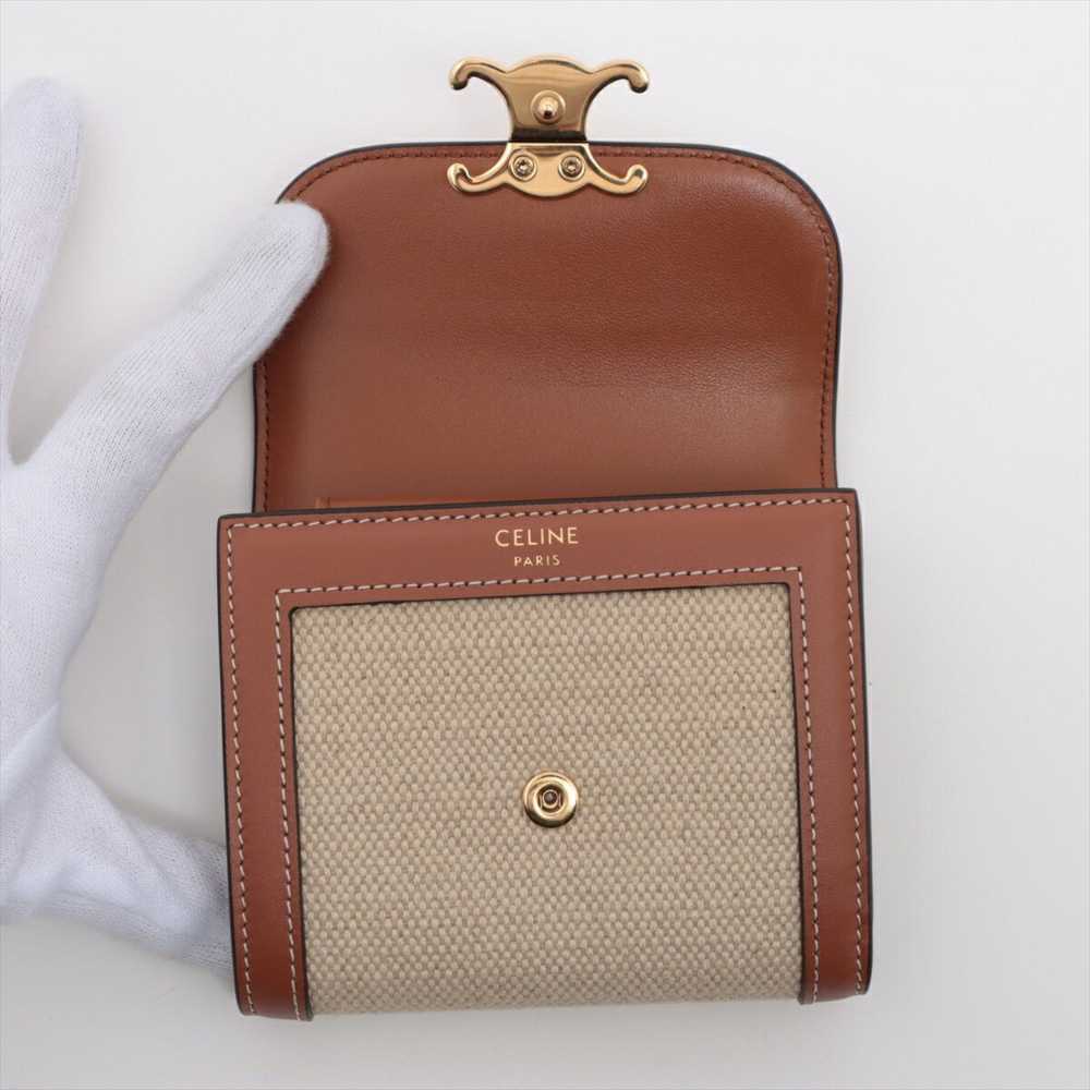 Celine Celine Triomphe Small Flap Wallet Leather … - image 3