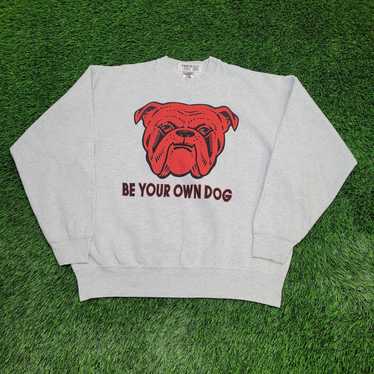 Fruit Of The Loom Vintage 90s Bulldog Sweatshirt … - image 1