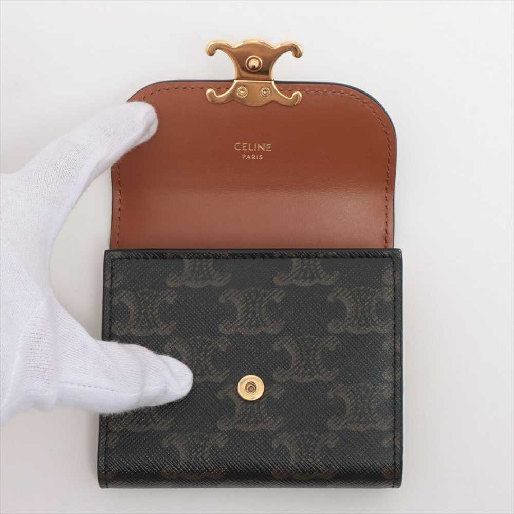 Celine Celine Triomphe Canvas Small Flap Wallet L… - image 3