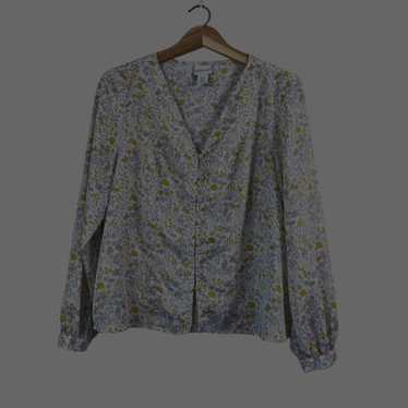 Rachel Zoe White Floral Long Sleeve Rachel Zoe Blo