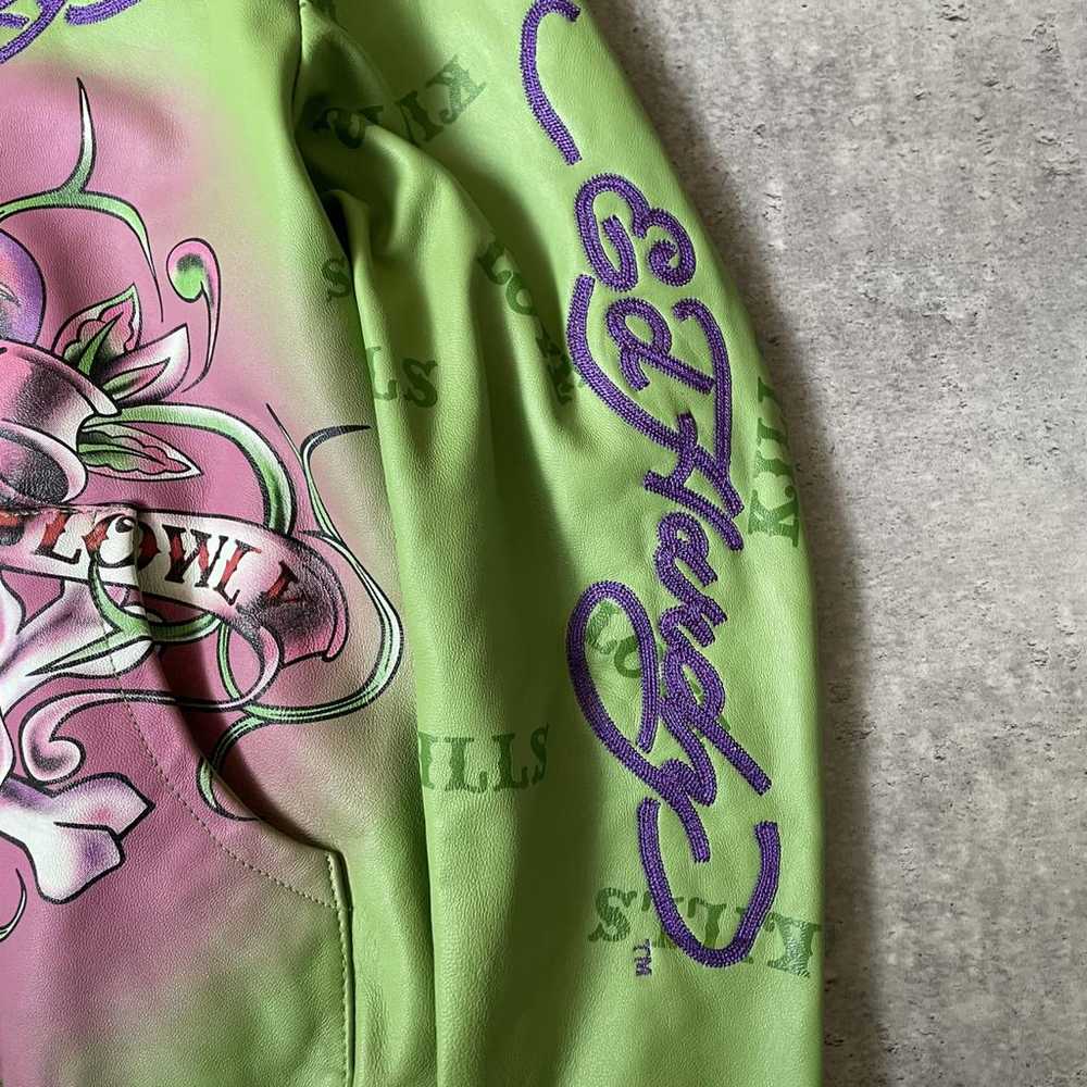 ED Hardy Leather biker jacket - image 3