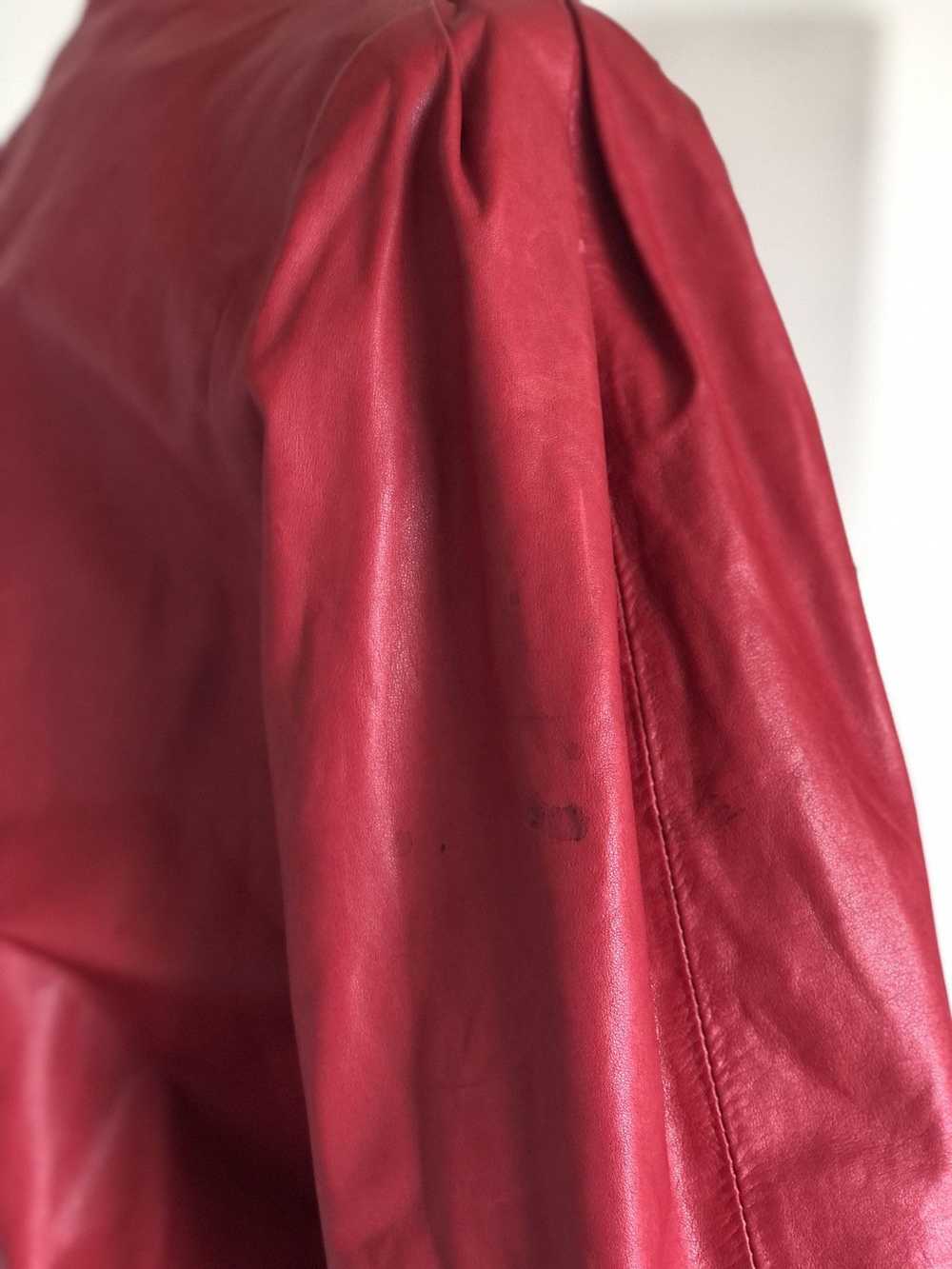 Vintage Vintage red leather jacket 80s New York d… - image 10