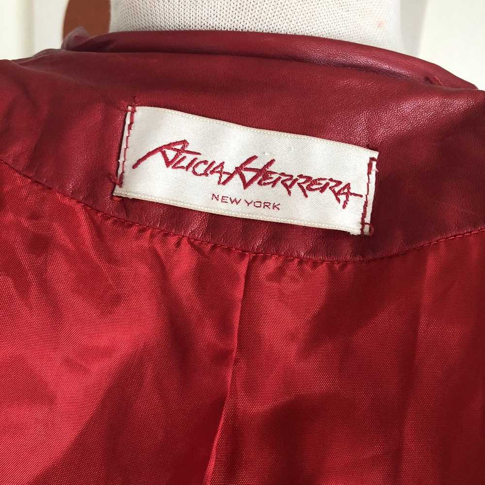 Vintage Vintage red leather jacket 80s New York d… - image 12