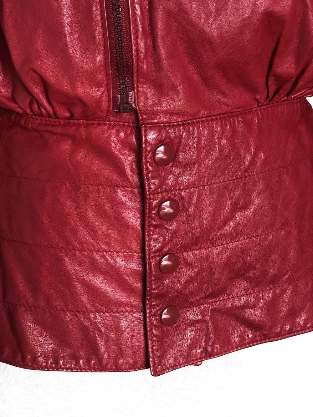 Vintage Vintage red leather jacket 80s New York d… - image 7