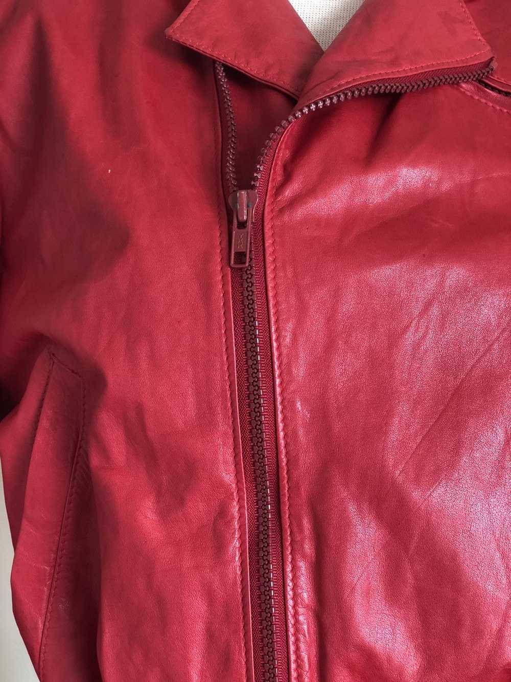 Vintage Vintage red leather jacket 80s New York d… - image 9