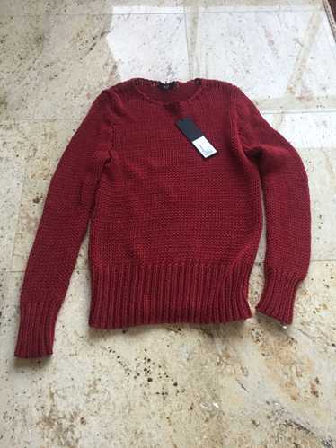 Yang Li Red Knitted Crew Neck