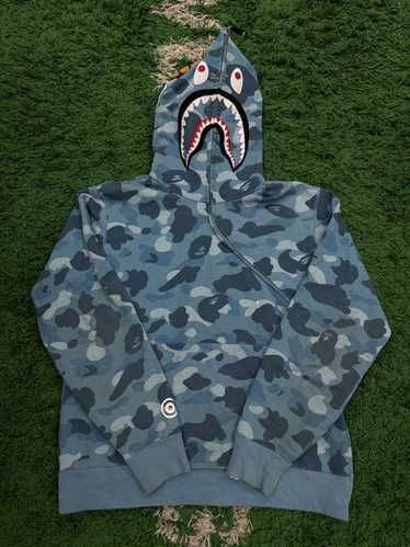 Bape Honeycomb Camo Shark Full Zip Hoodie