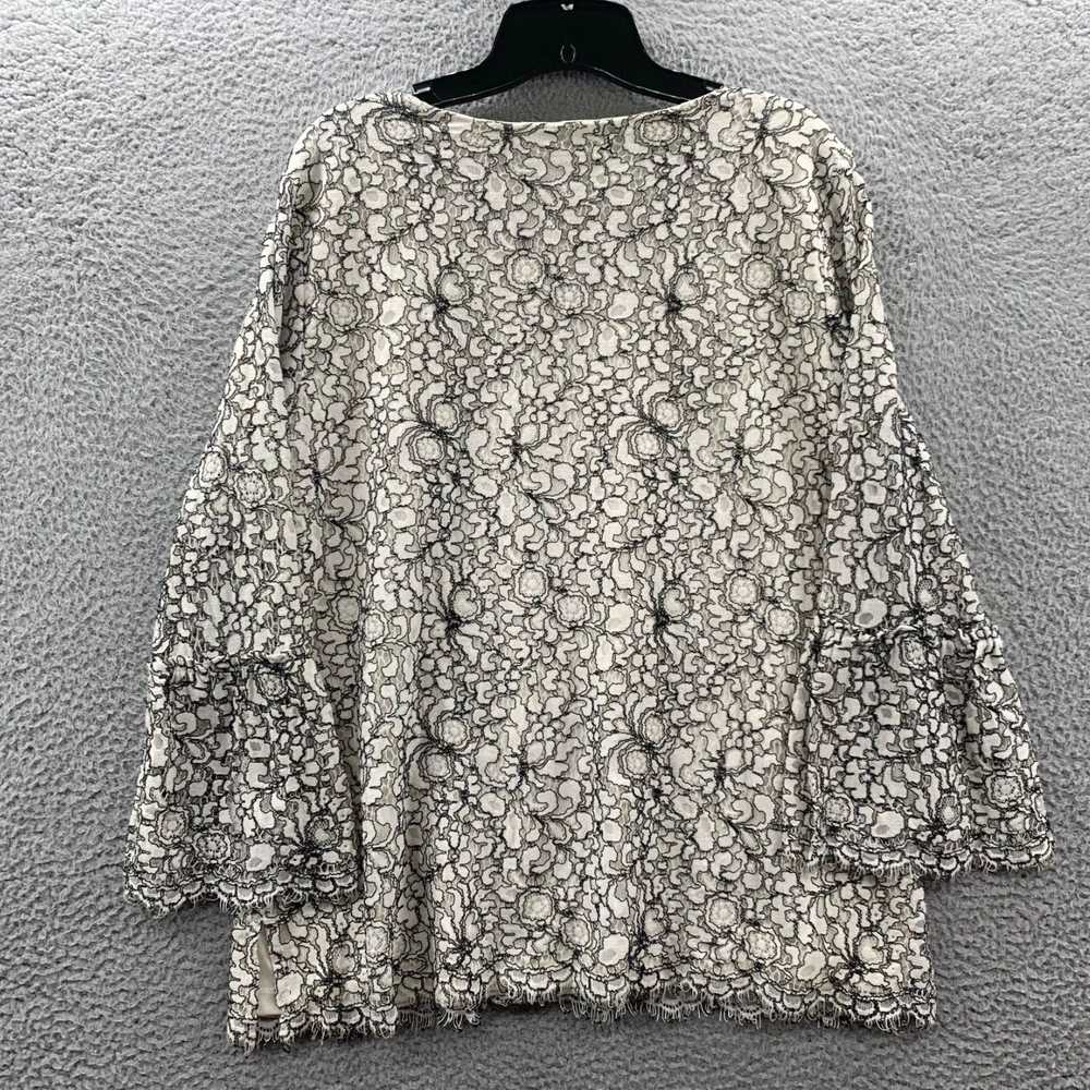 JM Collection Beautiful White Lace Long Sleeve To… - image 2