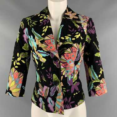 Trina Turk Black Multicolour Cotton 3/4 Sleeves J… - image 1