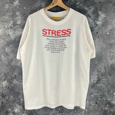 Vintage Vintage 90’s Stress script shirt - image 1