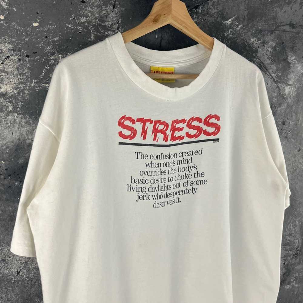 Vintage Vintage 90’s Stress script shirt - image 2