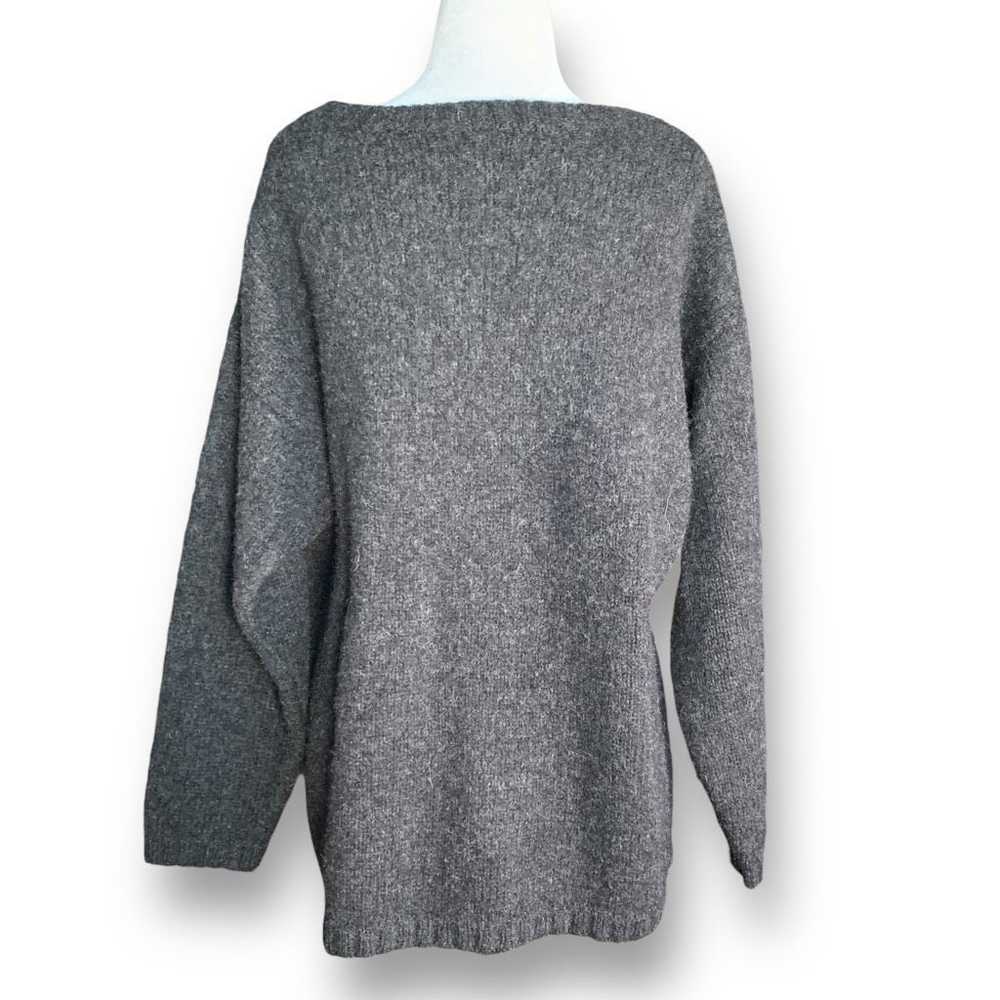 Esprit Vintage Esprit Gray Wool Floral Embroidere… - image 6