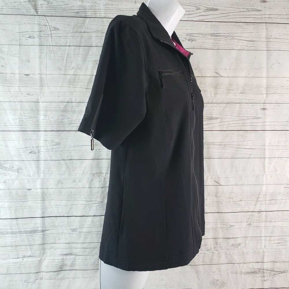 Vintage Chicos Zenergy Full Zip Short Sleeve Blac… - image 3