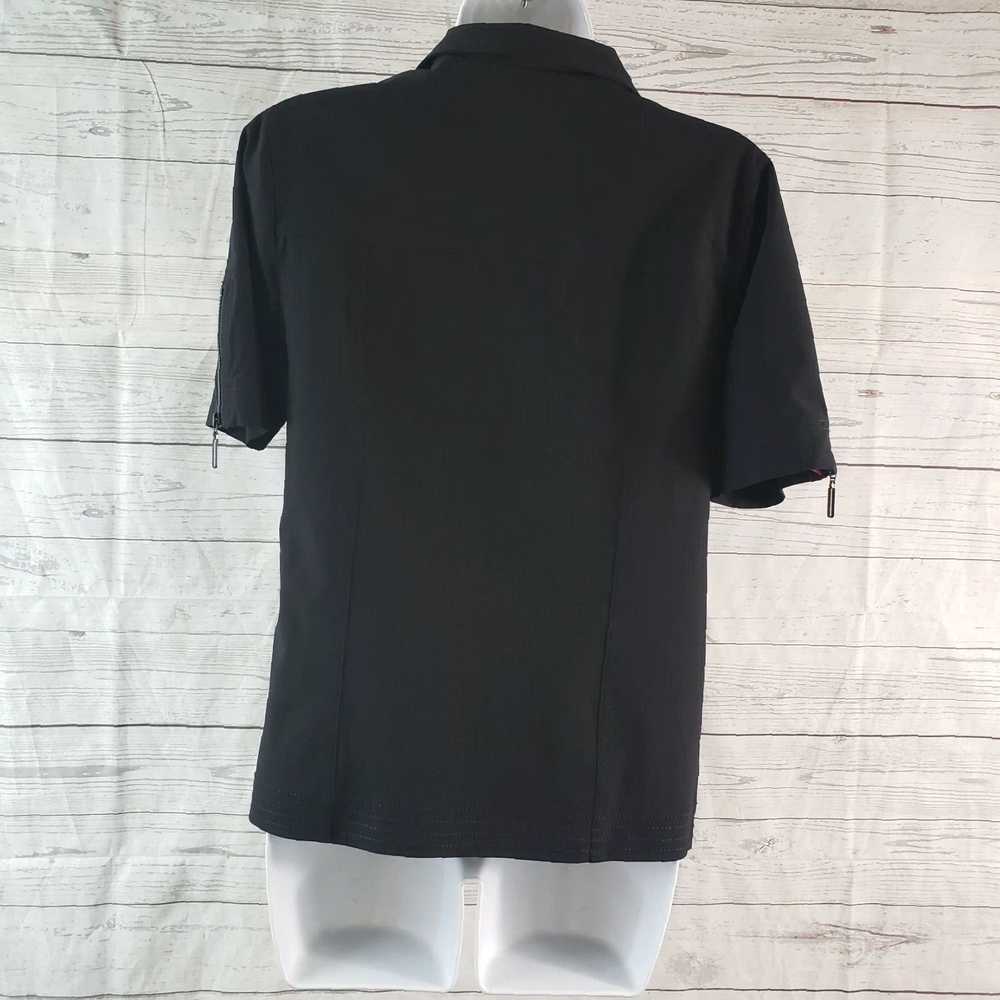 Vintage Chicos Zenergy Full Zip Short Sleeve Blac… - image 5