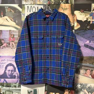 Supreme SUPREME QUILTED PLAID FLANNEL SHIRT - image 1