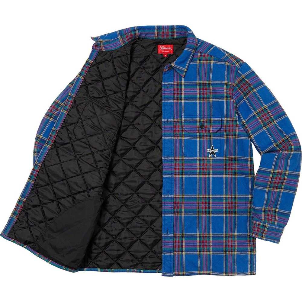 Supreme SUPREME QUILTED PLAID FLANNEL SHIRT - image 5