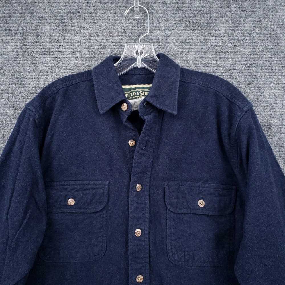 Vintage Men's Medium Blue Flannel Long Sleeve Cha… - image 3