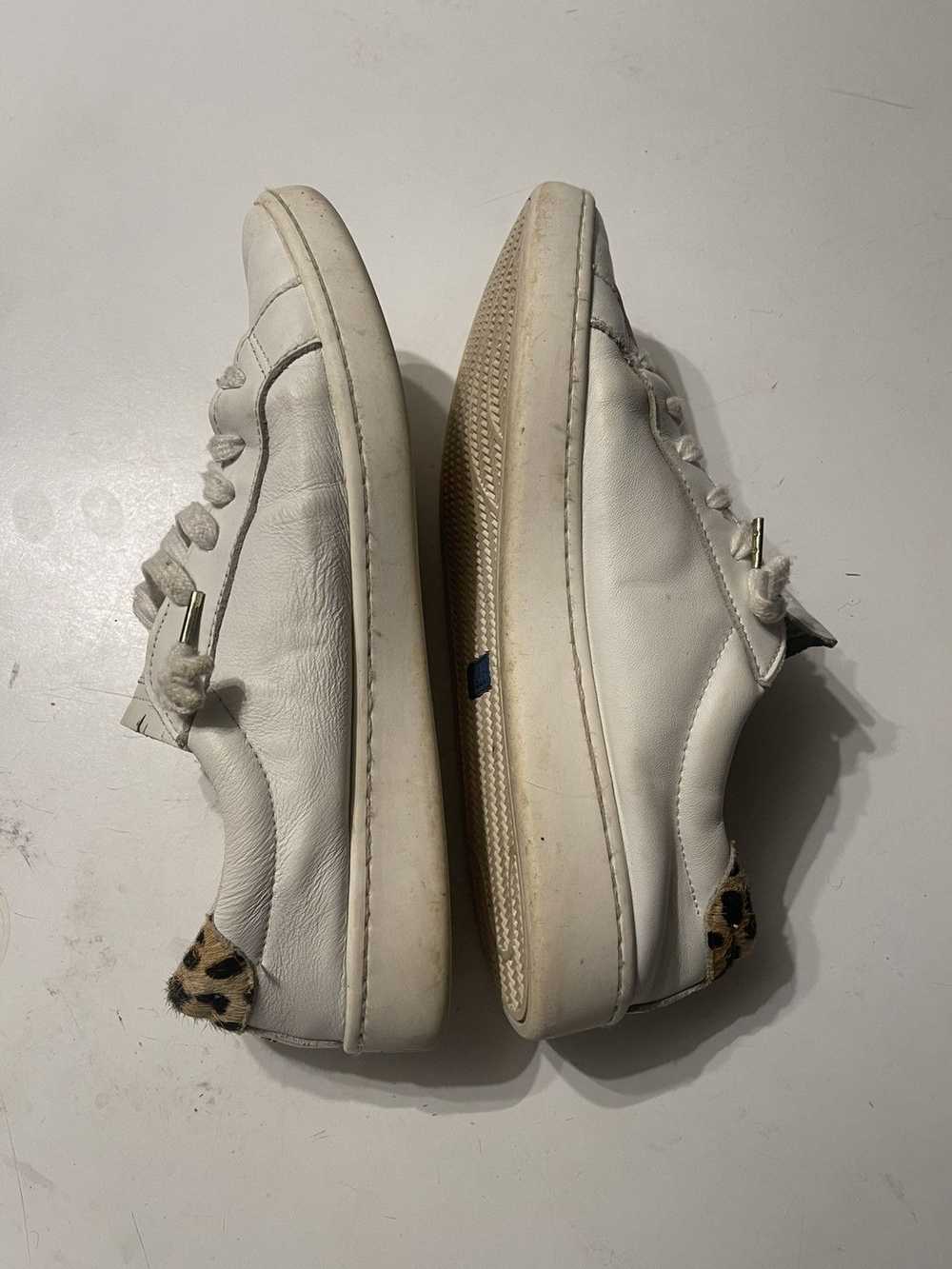 Keds Keds X Kate Spade White Leather Leopard Trim… - image 9