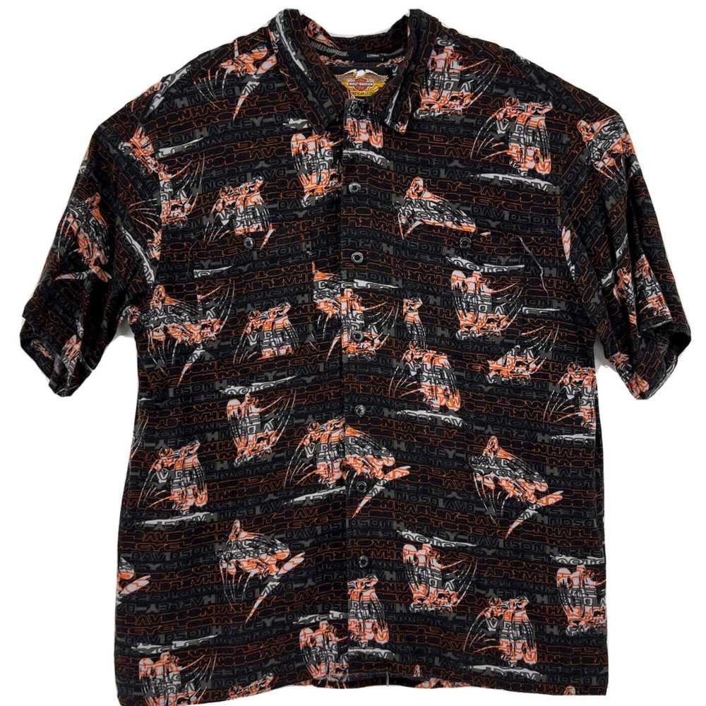 Harley Davidson Authentic Classic Mens Hawaiian S… - image 1