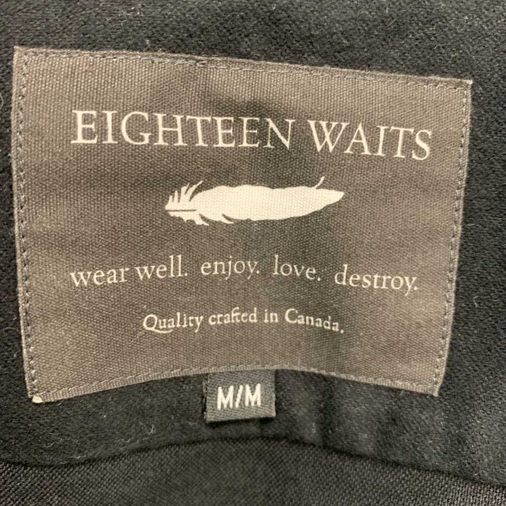 Designer EIGHTEEN WAITS Black Solid Cotton Patch … - image 4