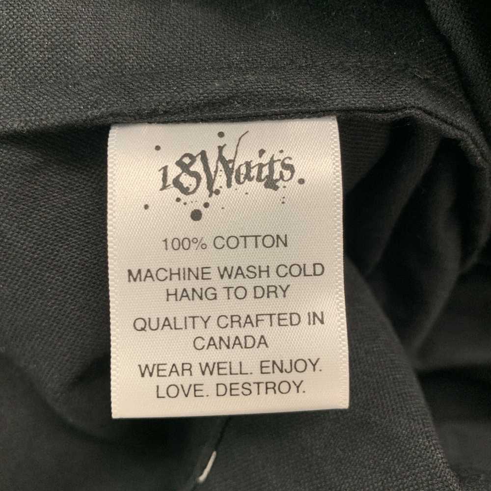 Designer EIGHTEEN WAITS Black Solid Cotton Patch … - image 5