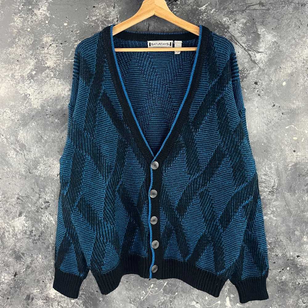 Vintage Vintage 90’s Geometric cardigan - image 1