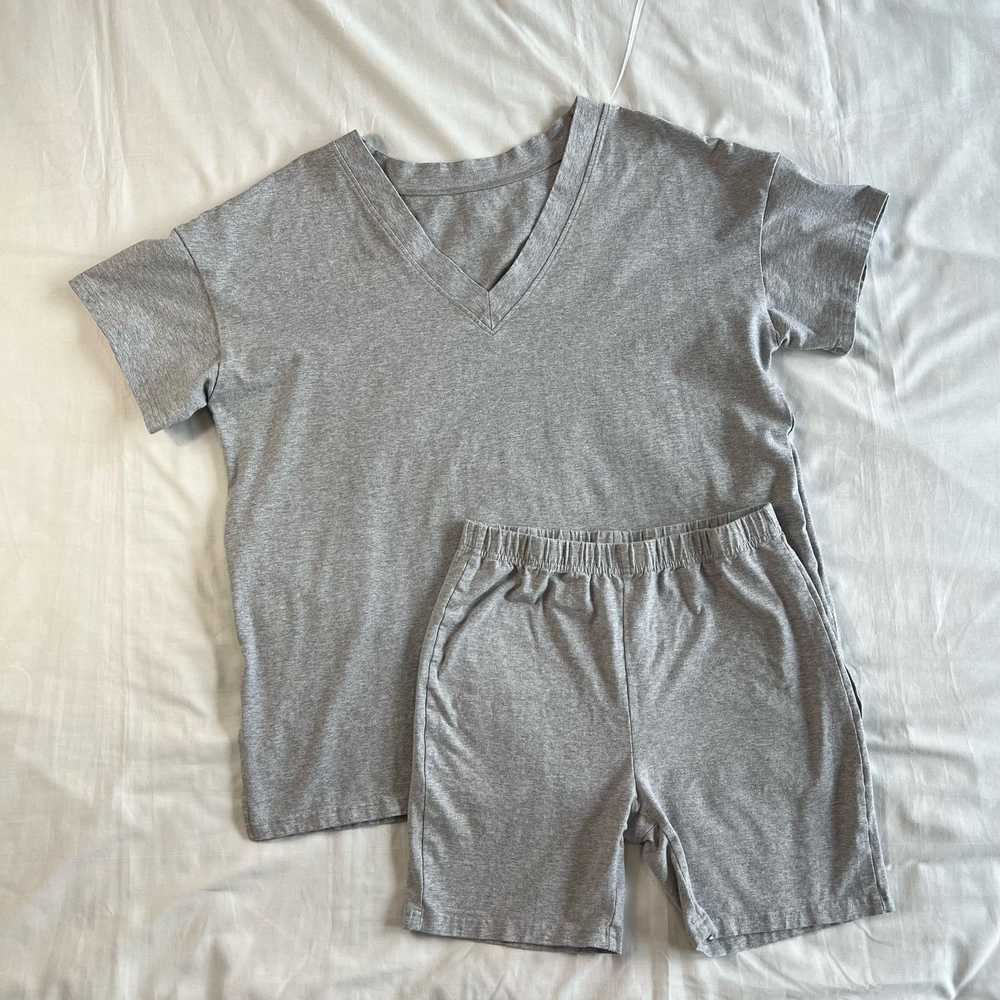 Other Women's Gray Matching Shirt and Shorts Set … - image 2