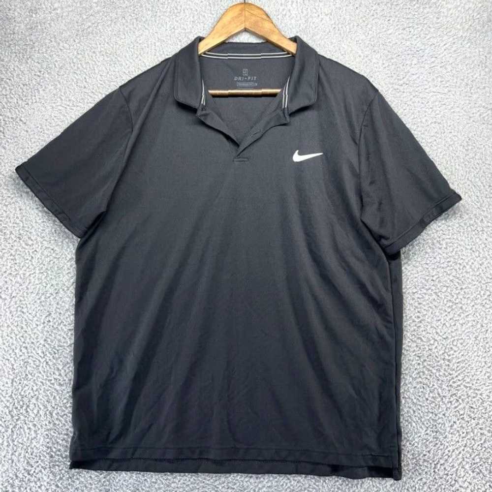 Nike Mens Black Tennis Court Victory Swoosh Perfo… - image 1