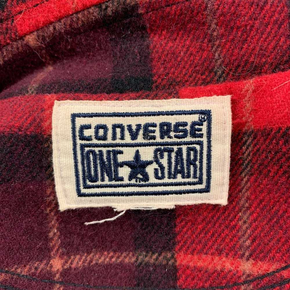 Converse CONVERSE Red Black Plaid Peacoat Jacket - image 4