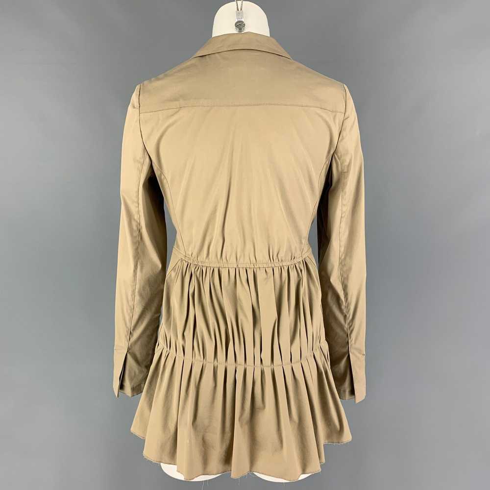 Prada PRADA Beige Cotton Blend Ruched Back Belted… - image 2