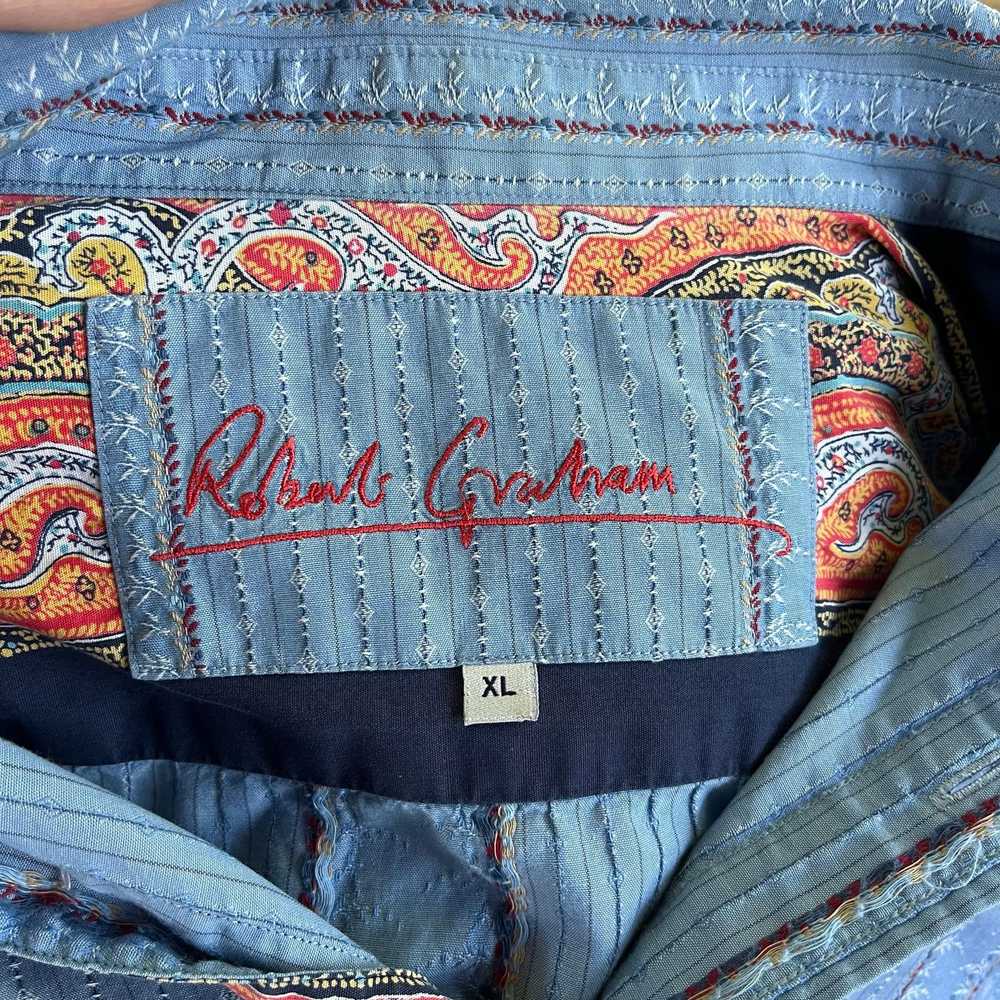 Robert Graham Robert Graham Blue Printed Long Sle… - image 10