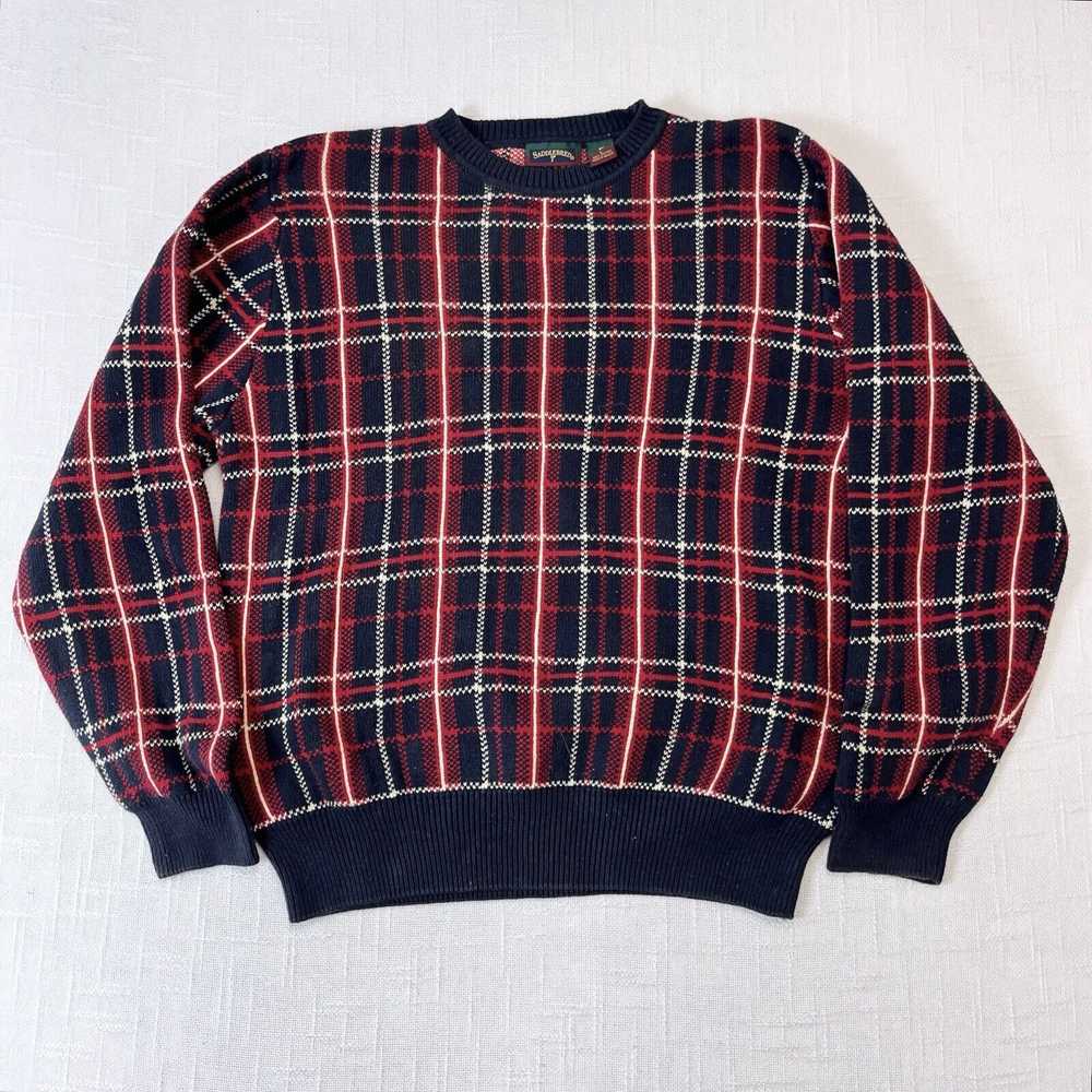 Saddlebred × Vintage 90s Saddlebred Plaid Knit Cr… - image 1