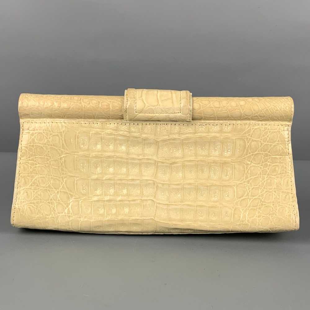 Nancy Gonzalez NANCY GONZALEZ Beige Leather Croco… - image 3