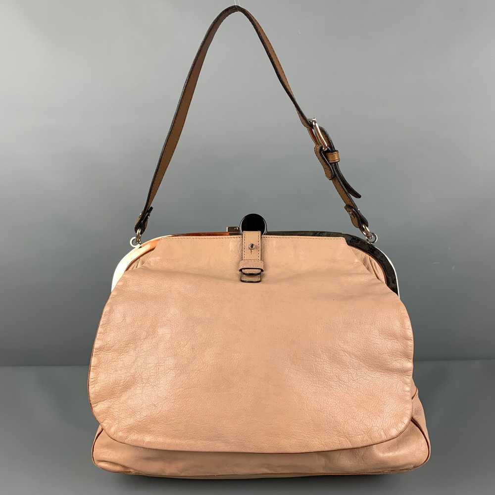 Marni MARNI Taupe Leather Side Flaps Shoulder Bag - image 3