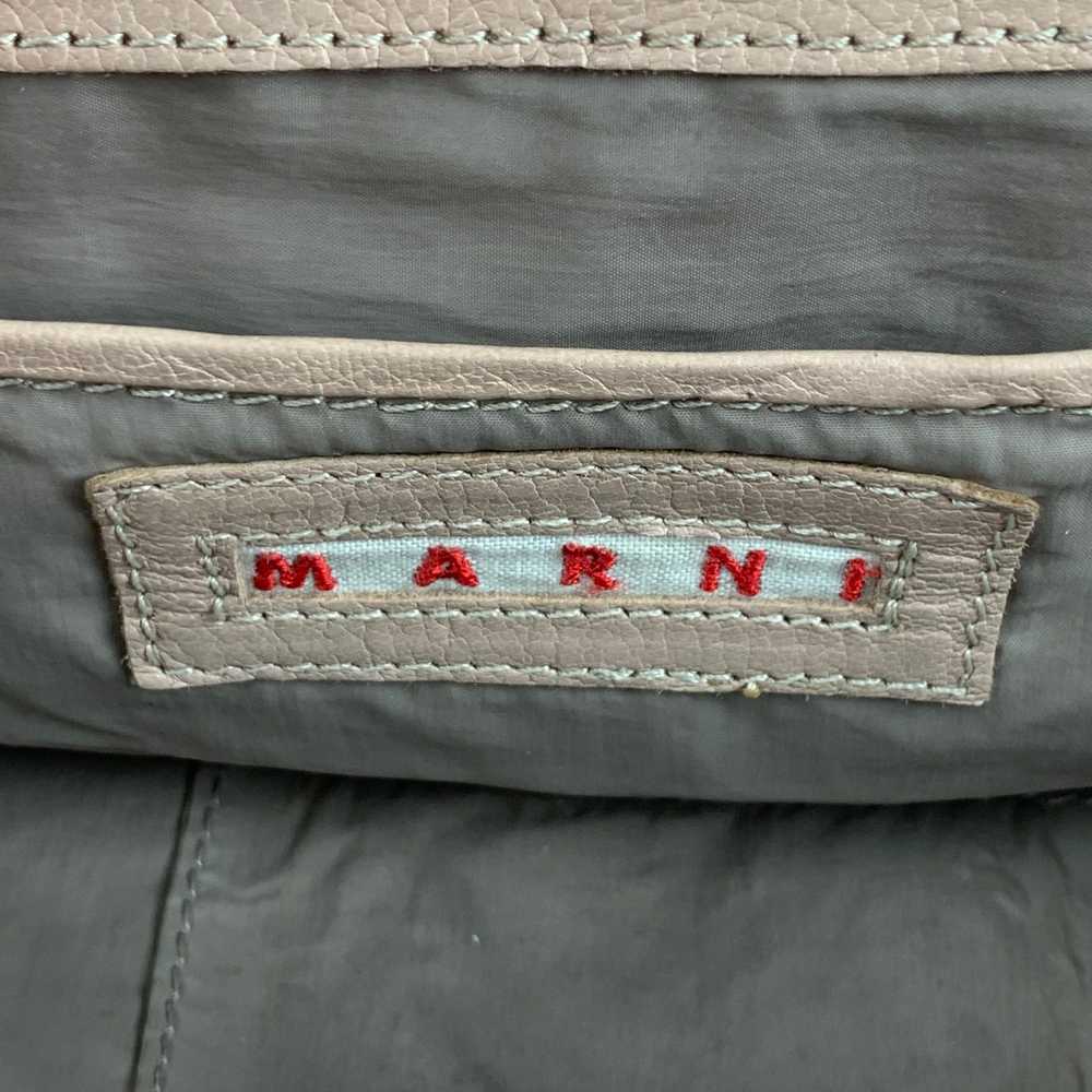 Marni MARNI Taupe Leather Side Flaps Shoulder Bag - image 6