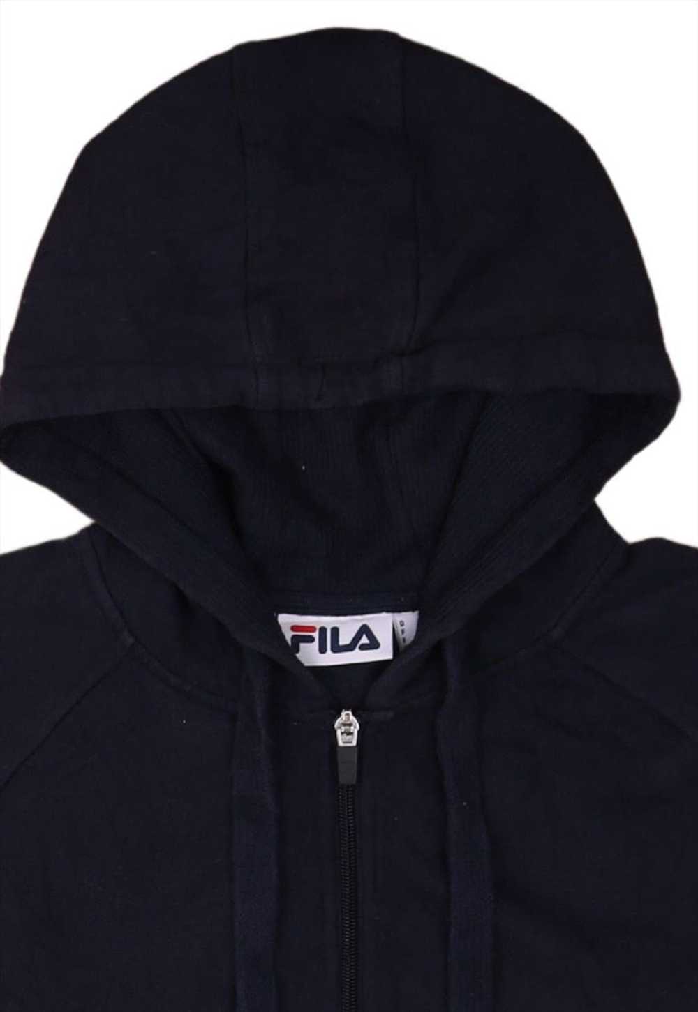 Vintage 90's Fila Hoodie Full Zip Up Navy Blue XL… - image 4