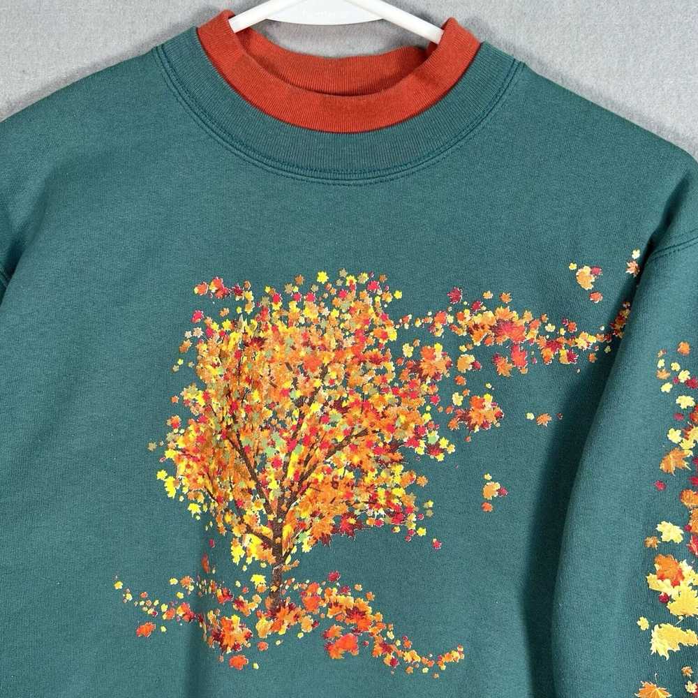 Vintage Classic Autumnal Green Sweatshirt for Wom… - image 3